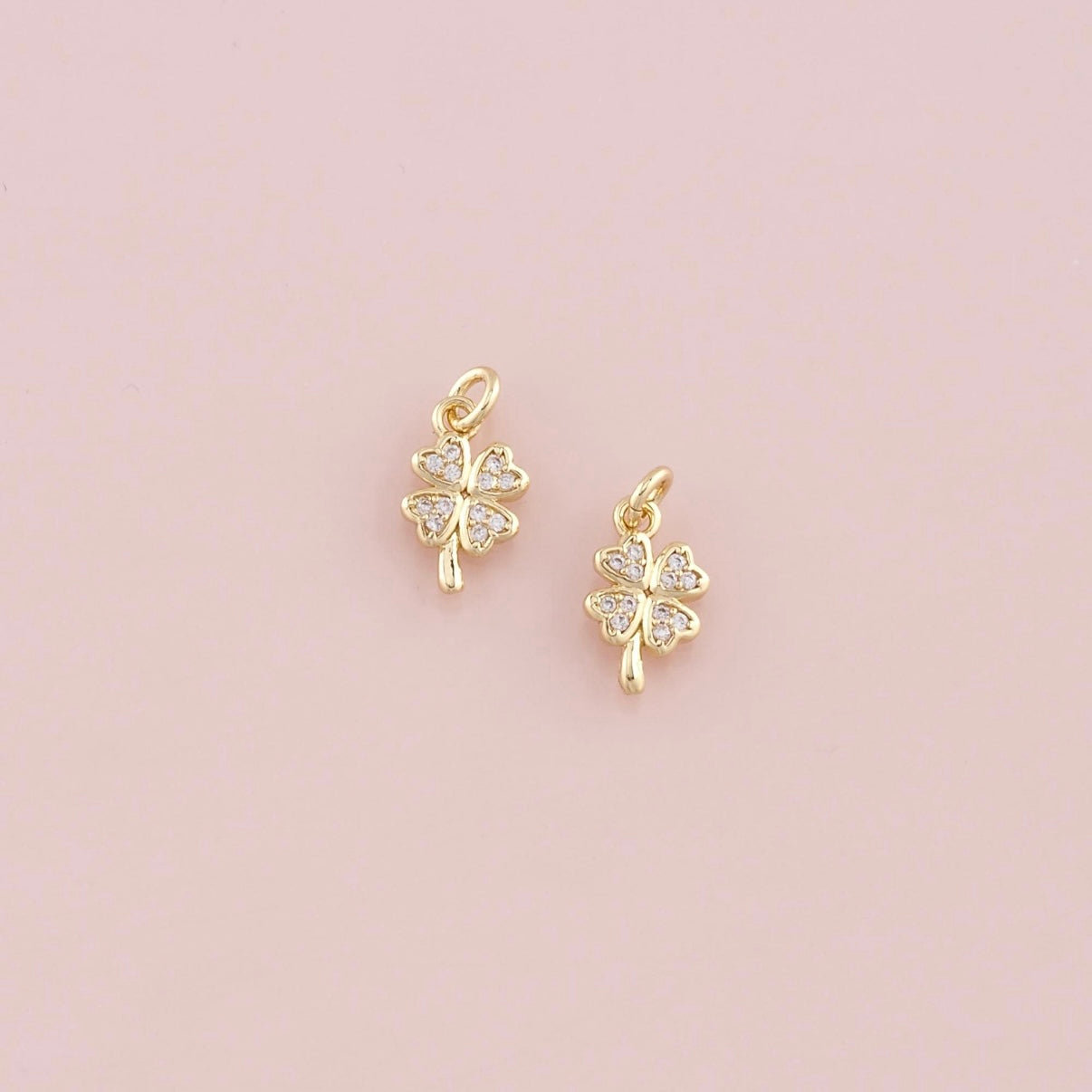 18K Gold Filled Four Leaf Clover Pendant