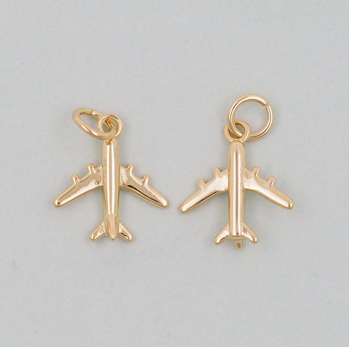 18k Gold Filled Airplane Charm