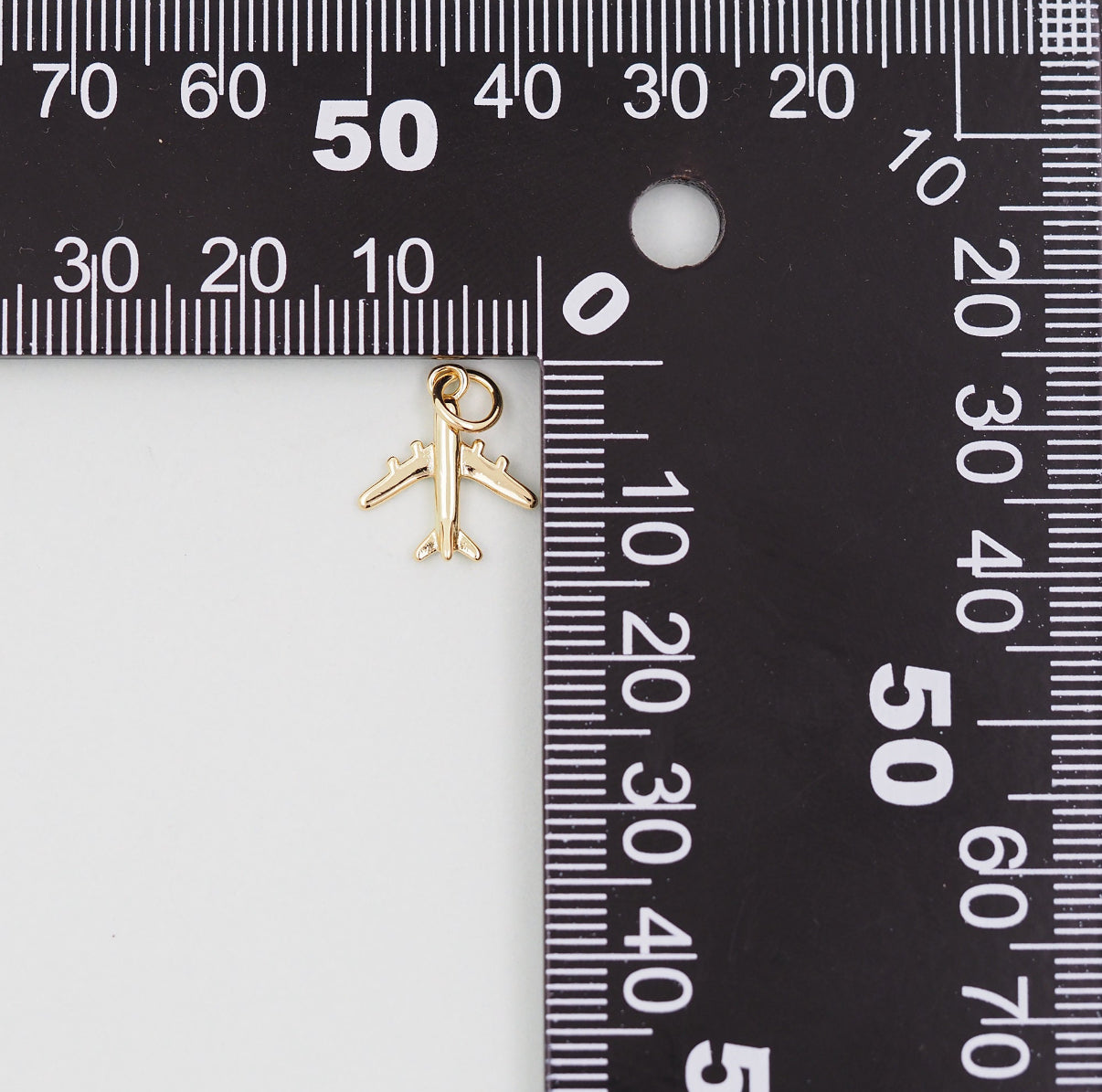 18k Gold Filled Airplane Charm