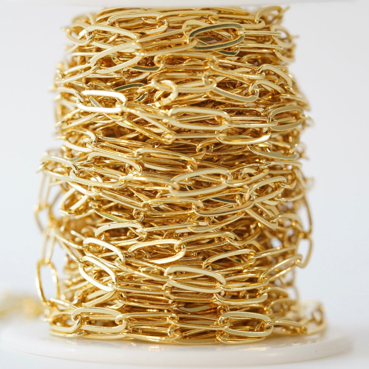 18K Gold Filled Rectangle Paper Clip Chain