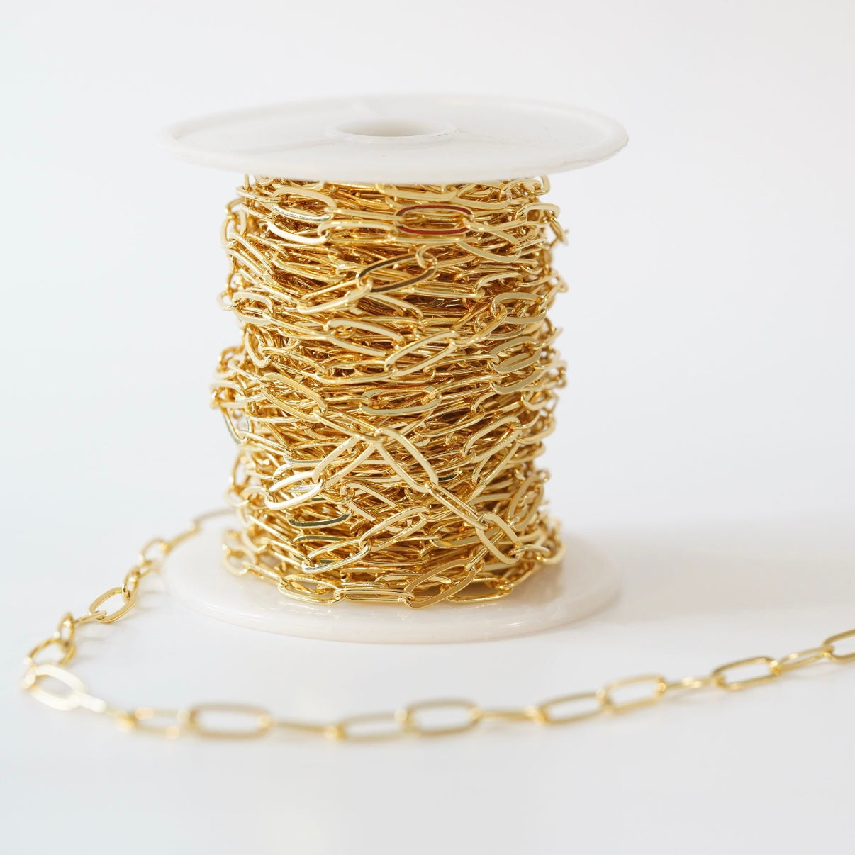 18K Gold Filled Rectangle Paper Clip Chain
