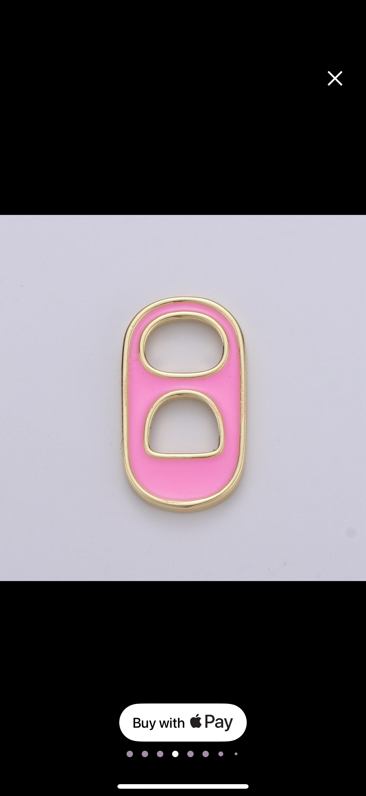 14k gold soda tab, pull tab, can tab pendant charm