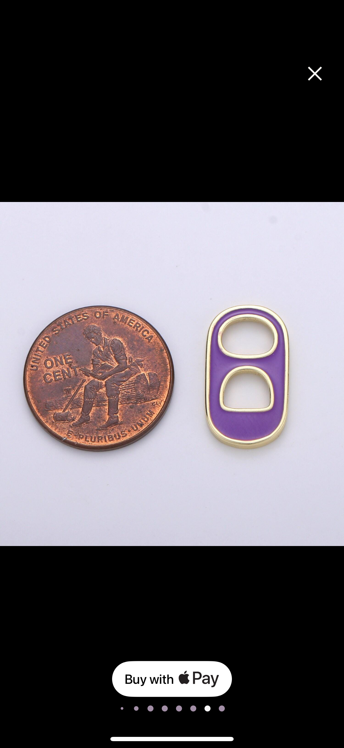 14k gold soda tab, pull tab, can tab pendant charm