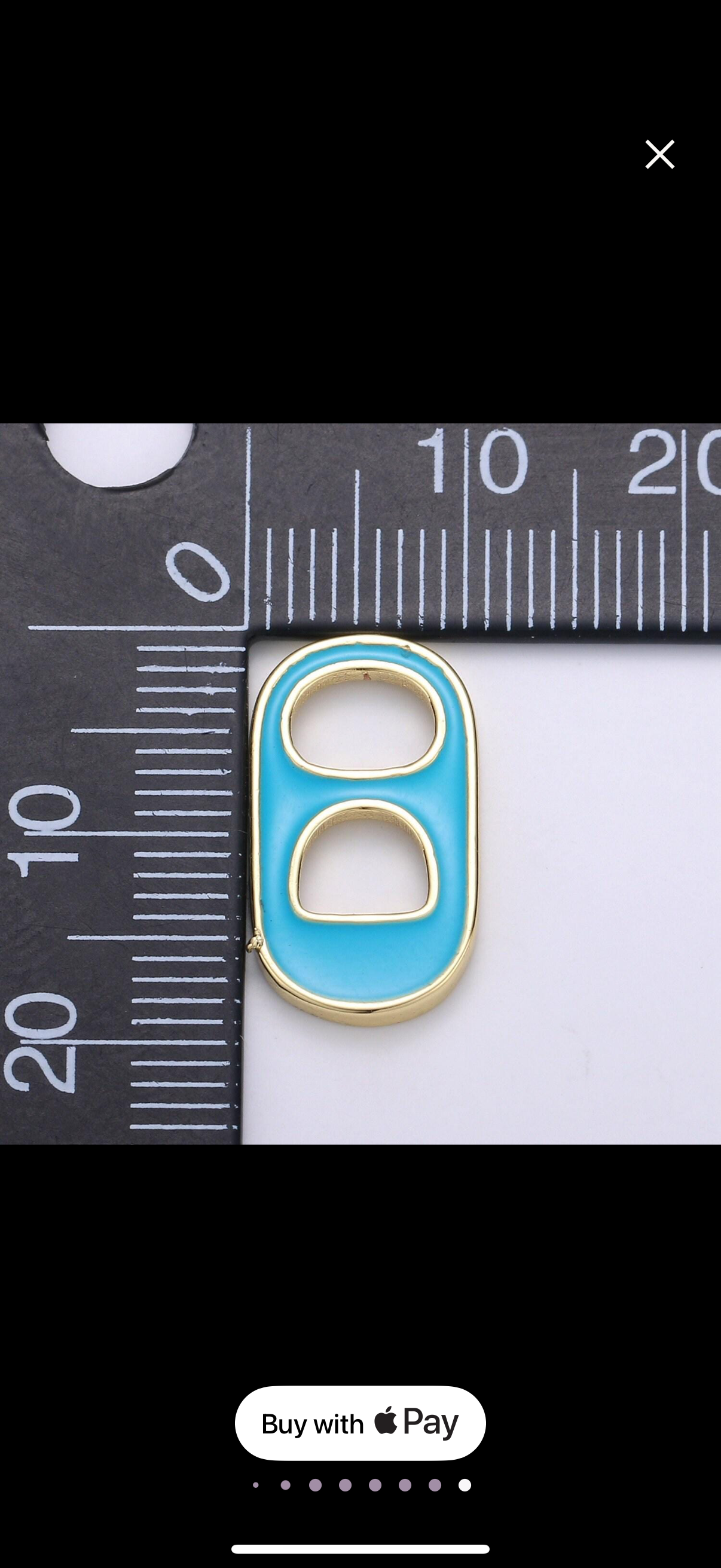 14k gold soda tab, pull tab, can tab pendant charm