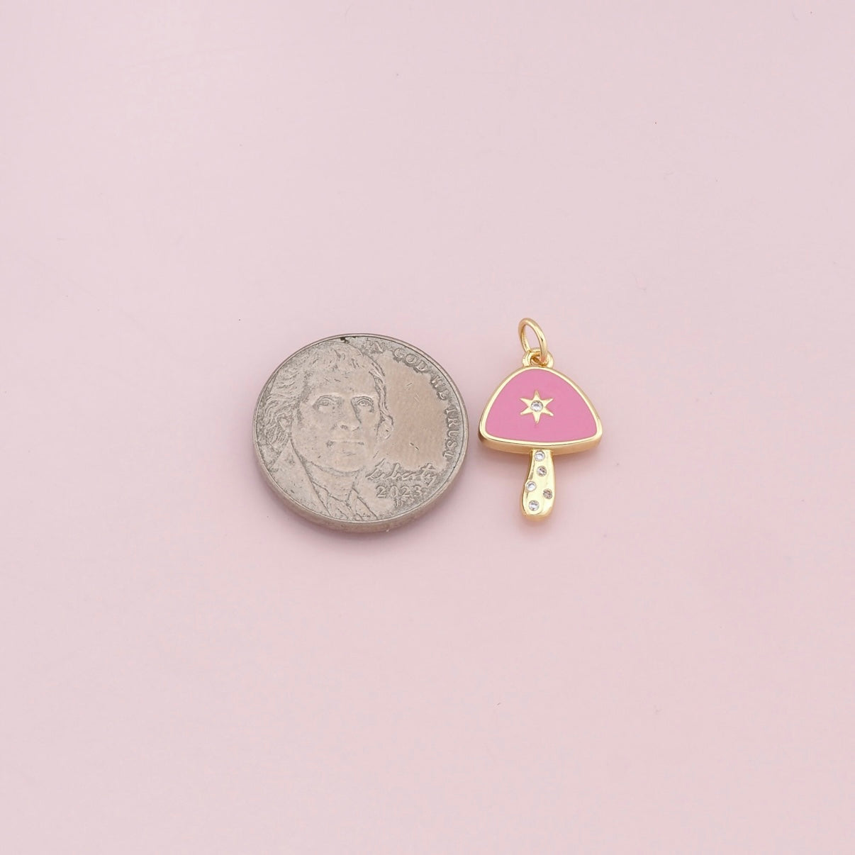 18k Gold Filled Mushroom + Star Charm