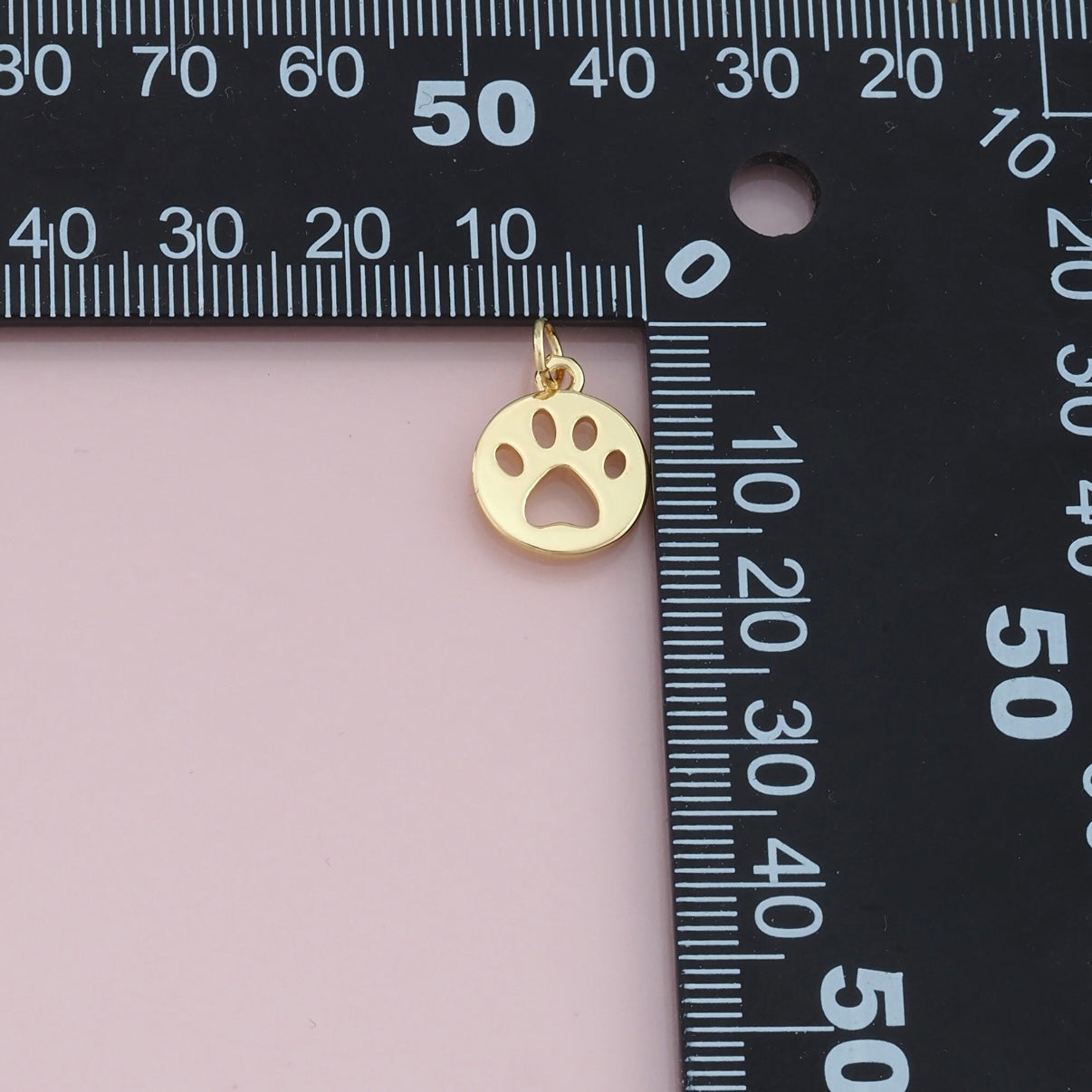18K Gold Filled Dog/Cat Paw Pendant
