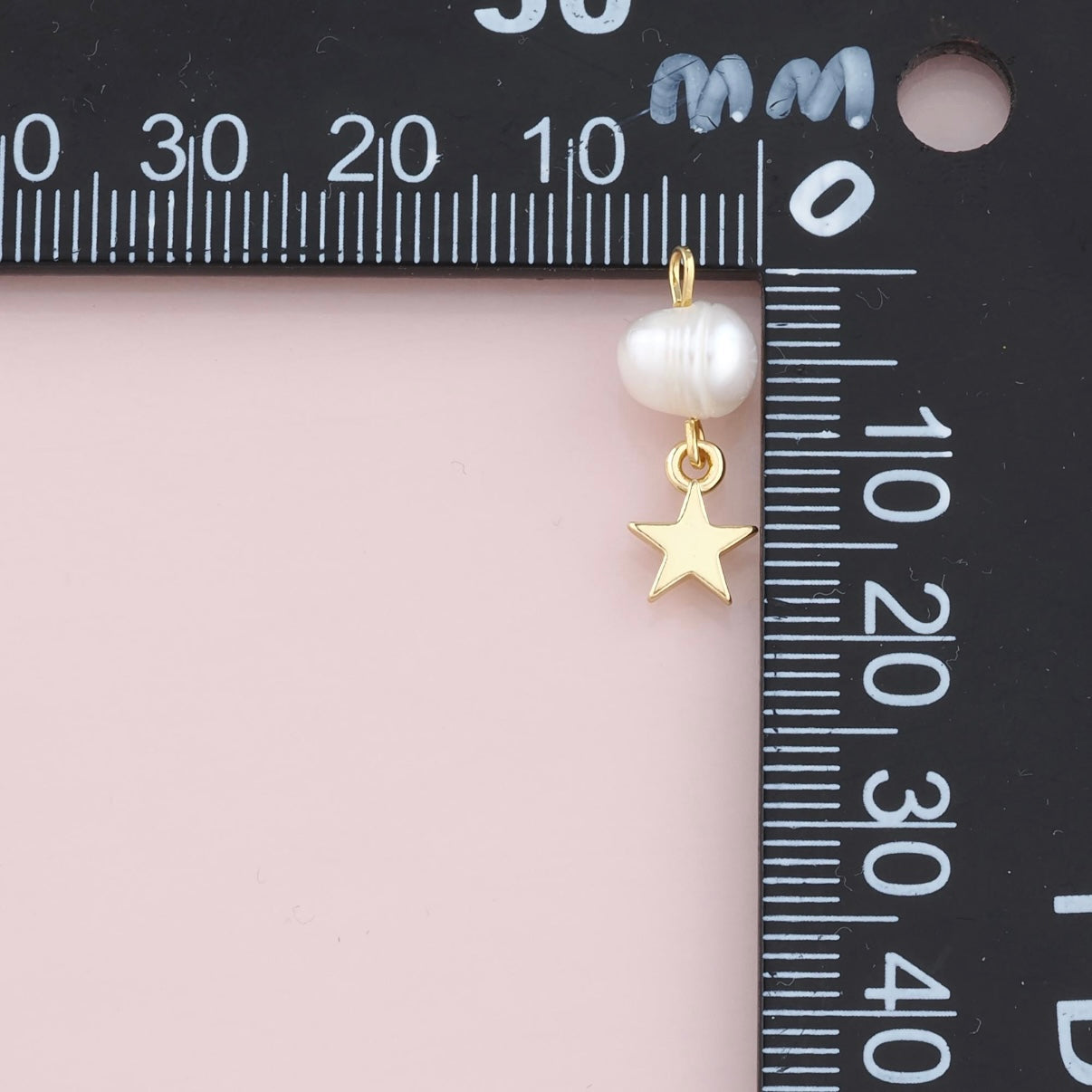 18K Gold Filled Pearl Star Pendant