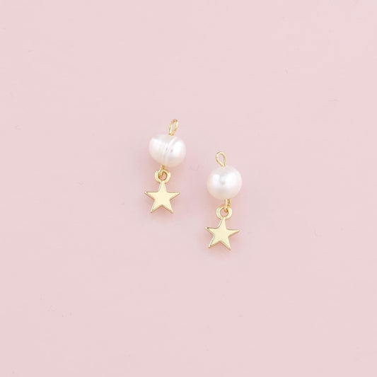 18K Gold Filled Pearl Star Pendant