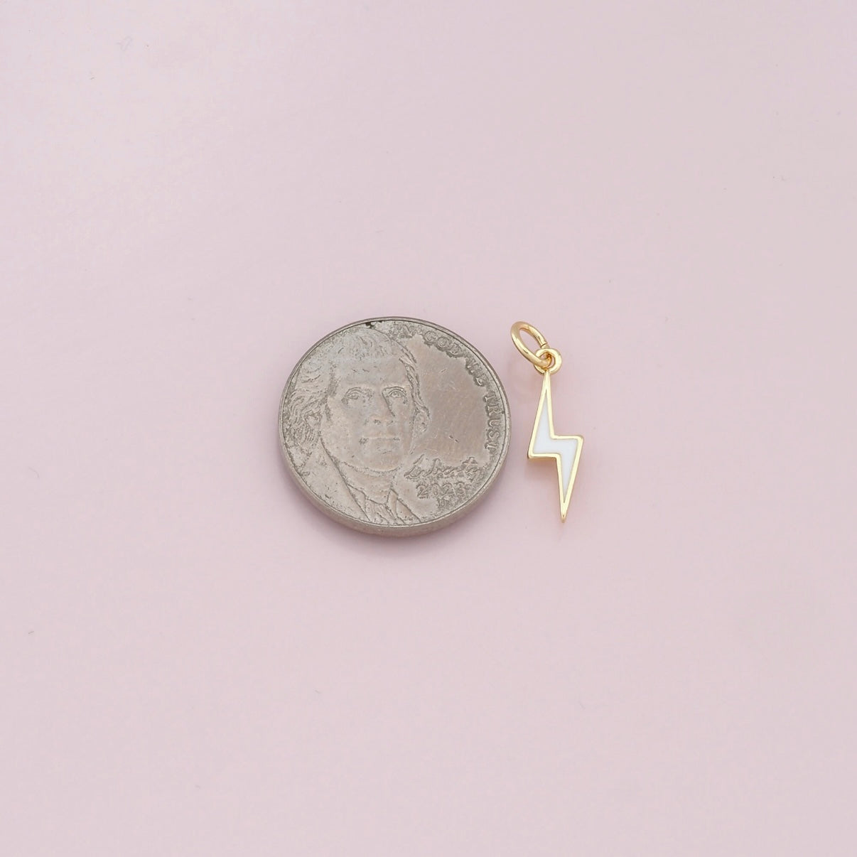 18K Gold Filled Tiny Lightning Pendant