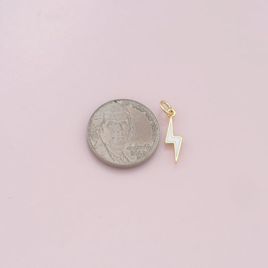 18K Gold Filled Tiny Lightning Pendant
