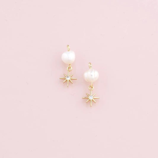 18K Gold Filled Pearl Star Pendant