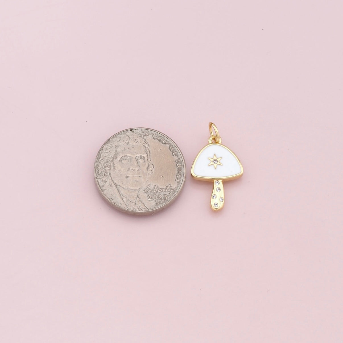 18k Gold Filled Mushroom + Star Charm