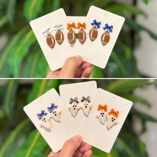 Football OR Ghosts on Colored Bow