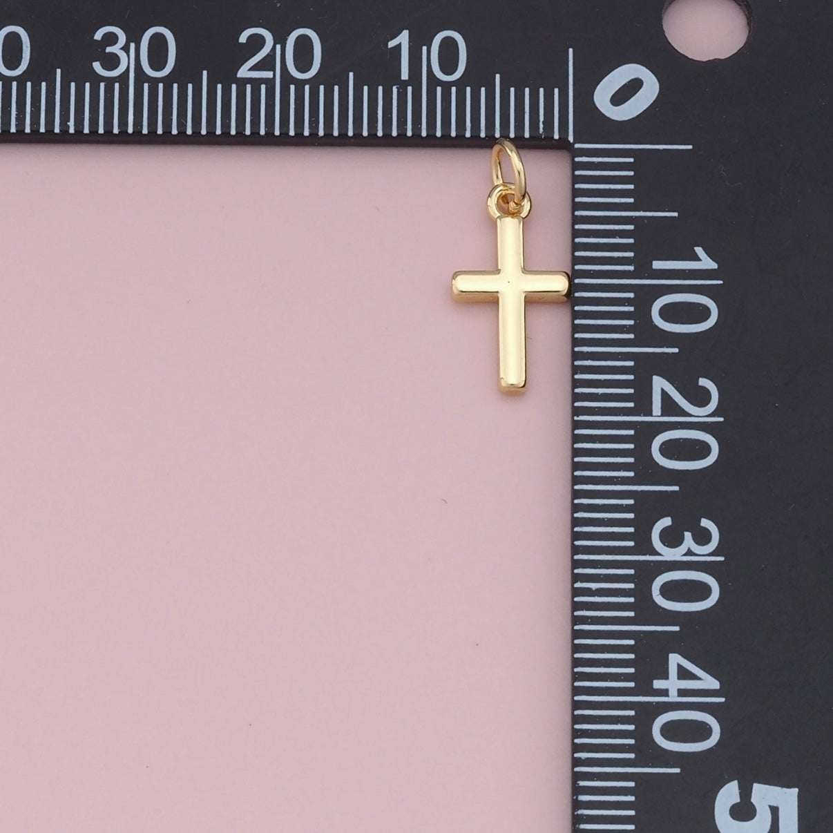 18K Gold Filled Tiny Cross Charm