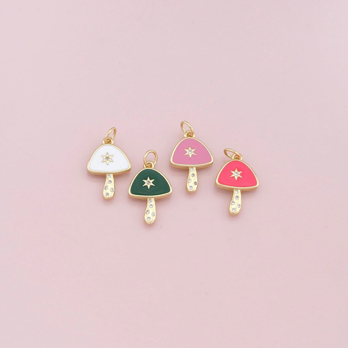 18k Gold Filled Mushroom + Star Charm