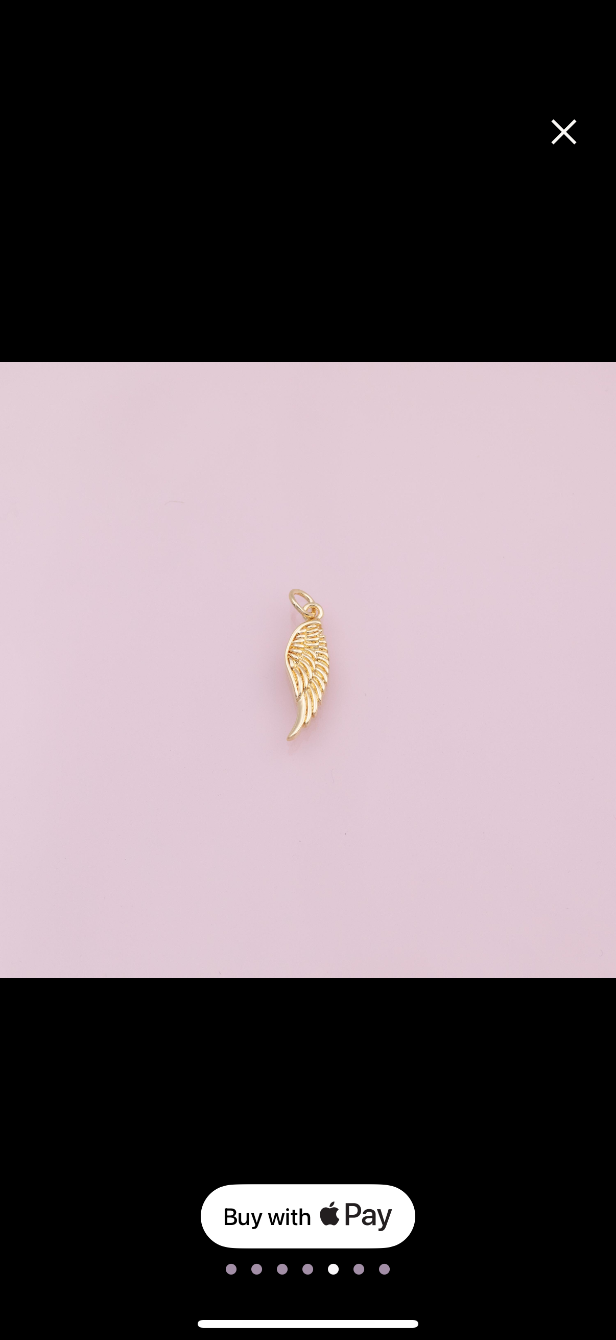 18K gold filled wings charm