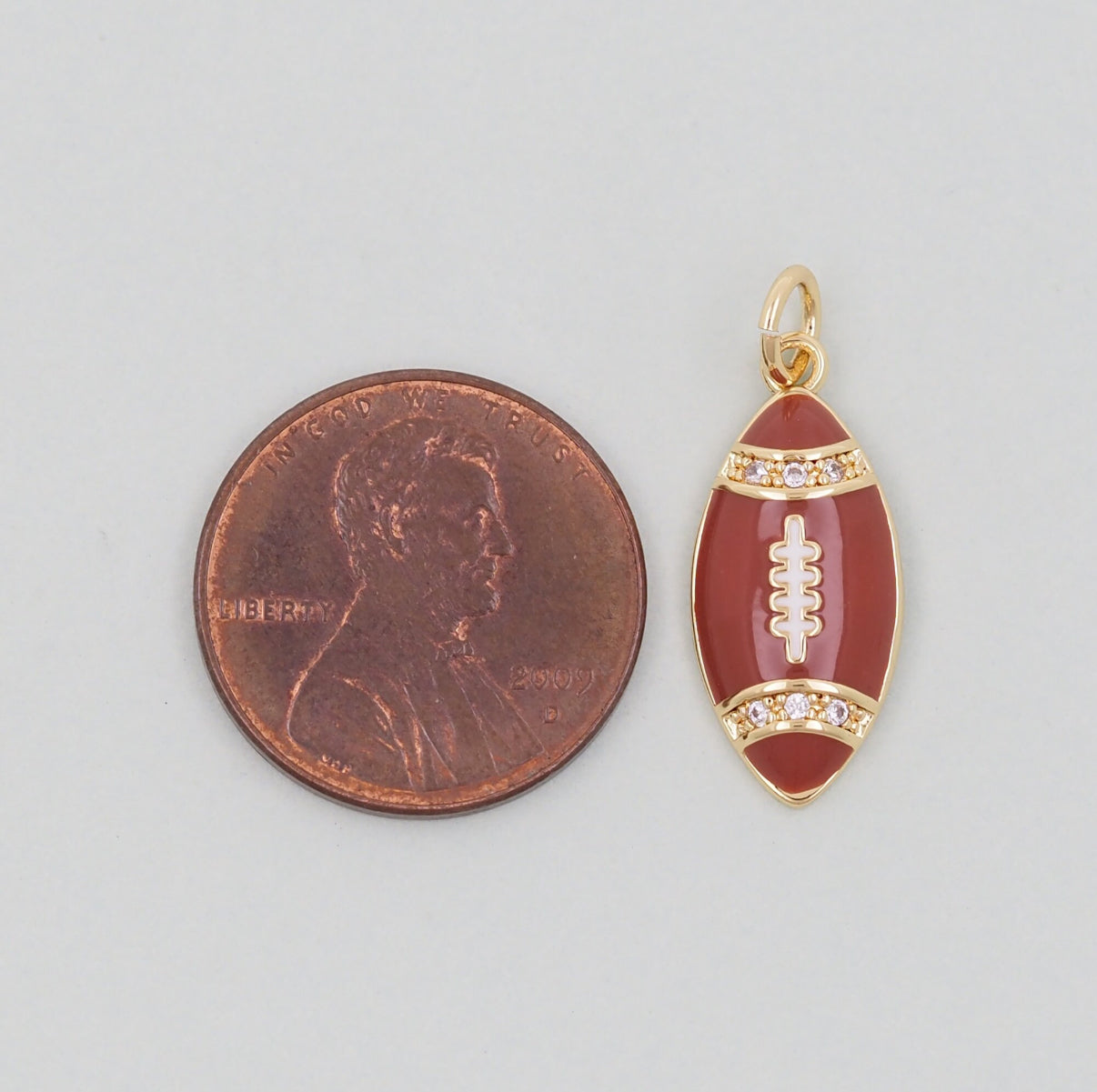 18k Gold Filled Football Pendant