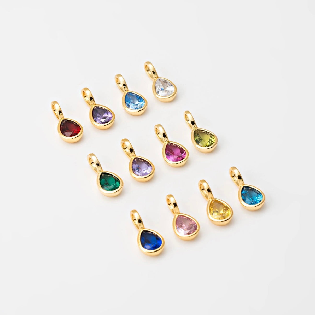 14K Teardrop Birthstone