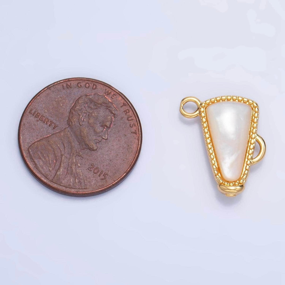 24k Gold Filled Cheerleader Megaphone Charm