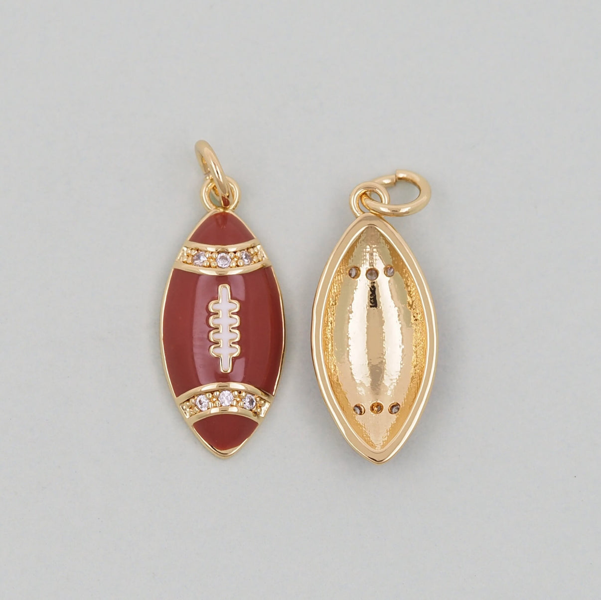 18k Gold Filled Football Pendant