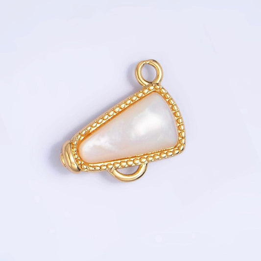 24k Gold Filled Cheerleader Megaphone Charm