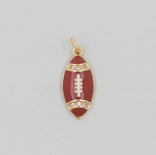 18k Gold Filled Football Pendant