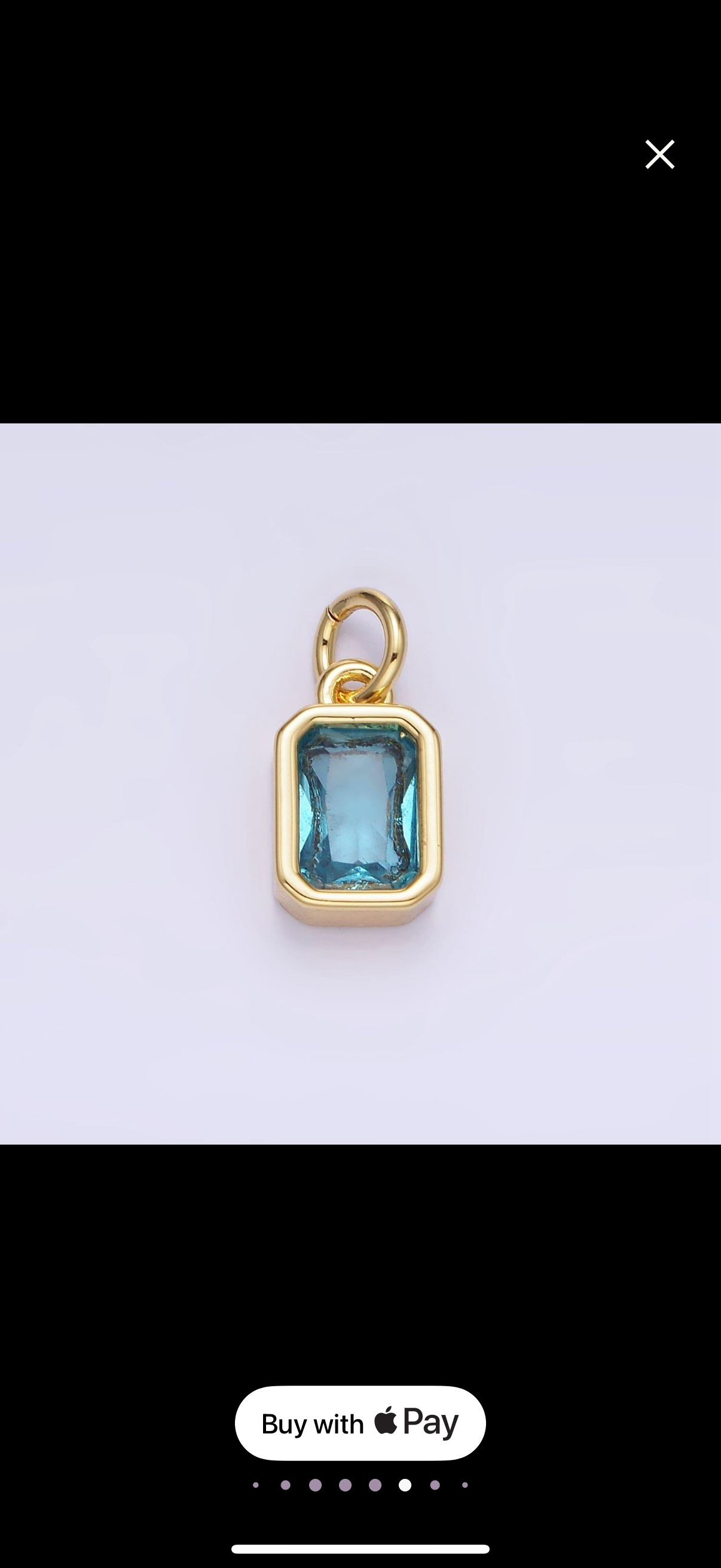 24k gold filled square multifaceted cubic zirconia