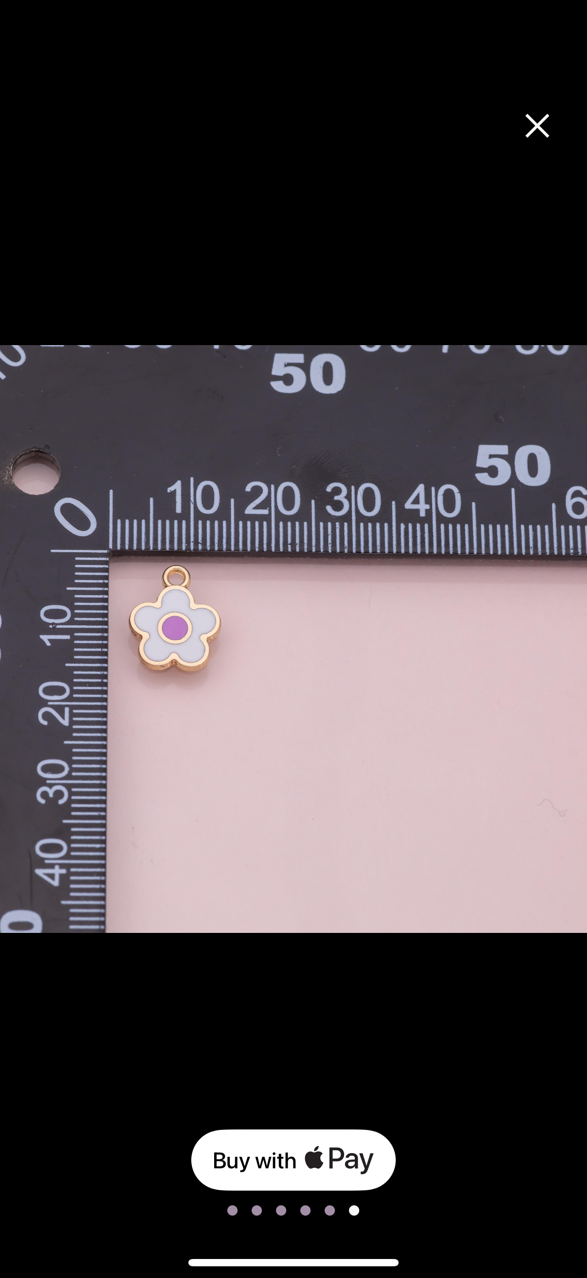 White Flower charm 22k Gold Filled