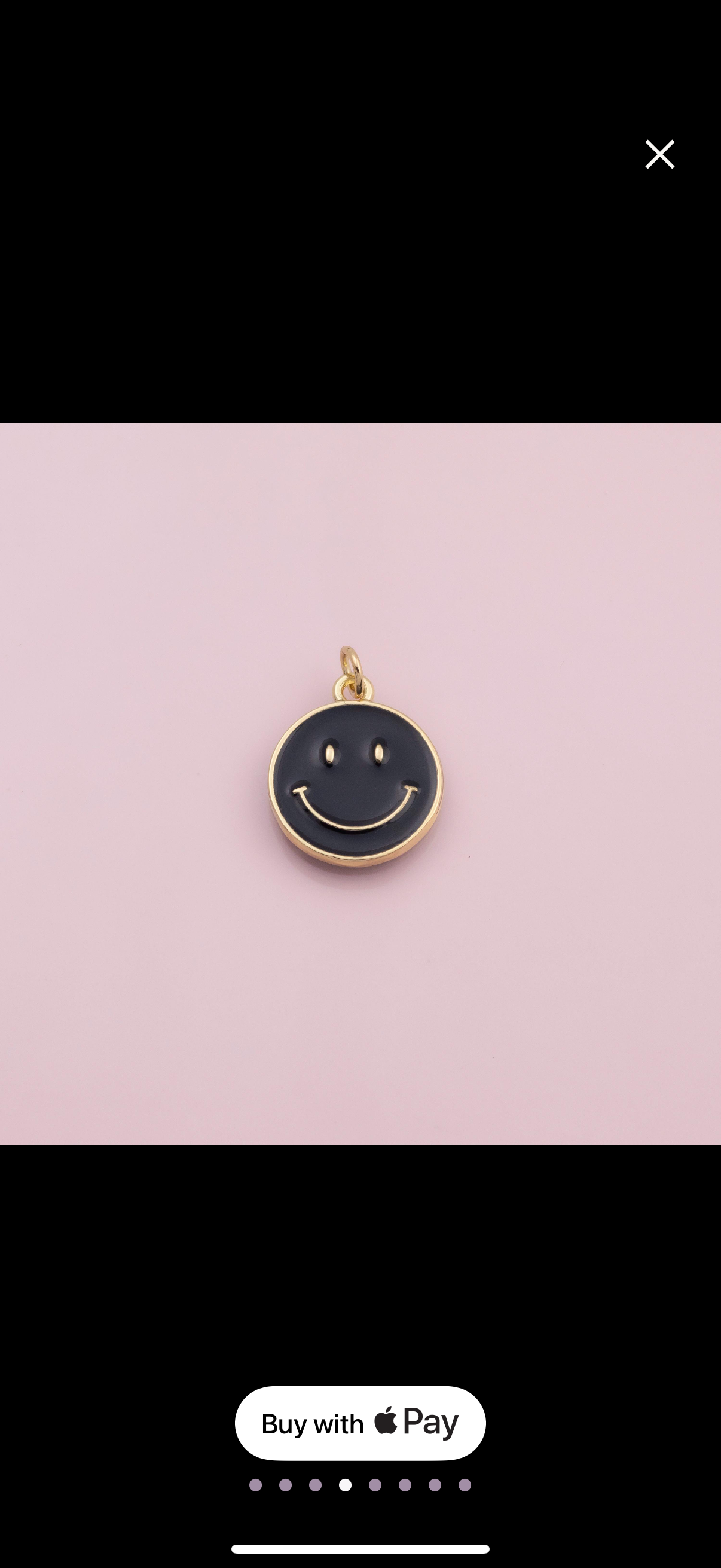 Smiley charm 18k Gold Filled