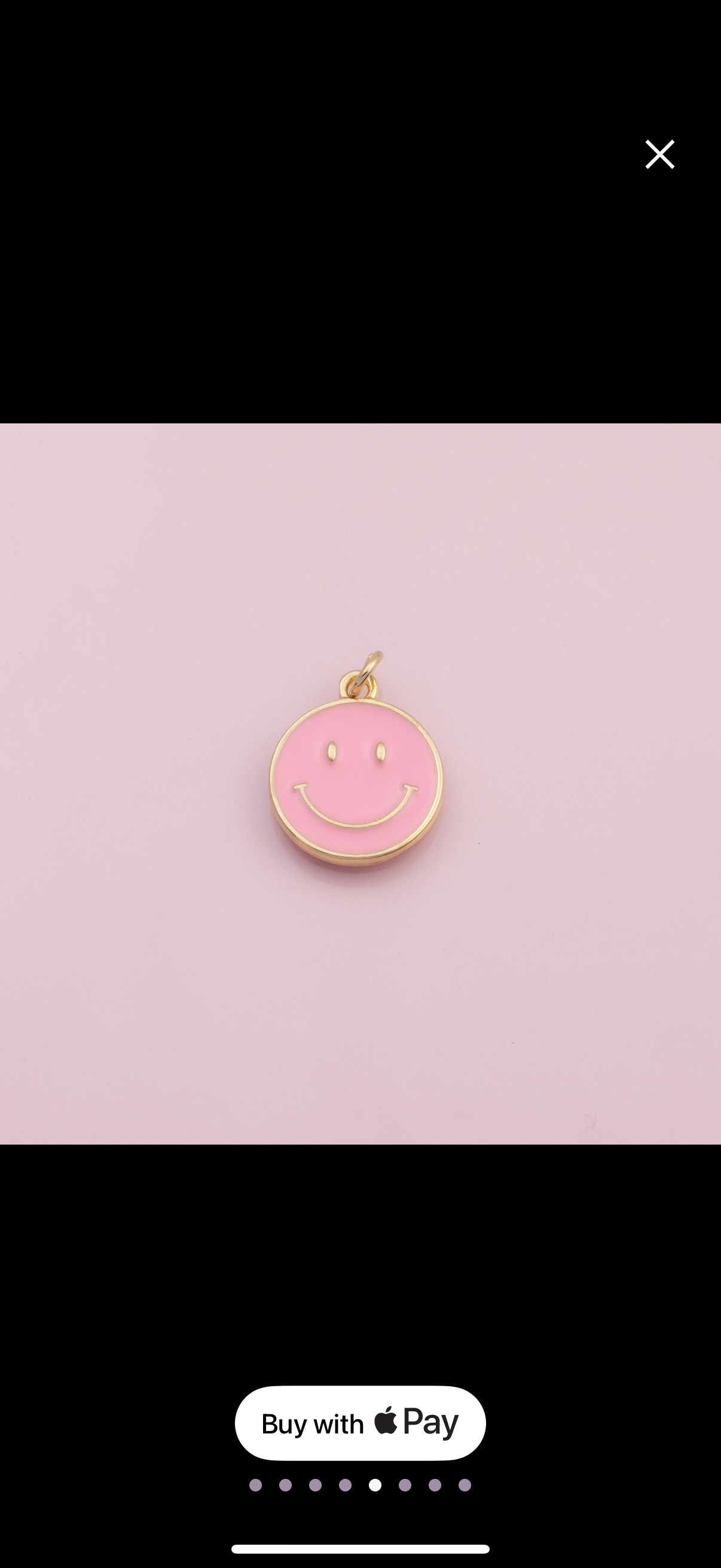 Smiley charm 18k Gold Filled