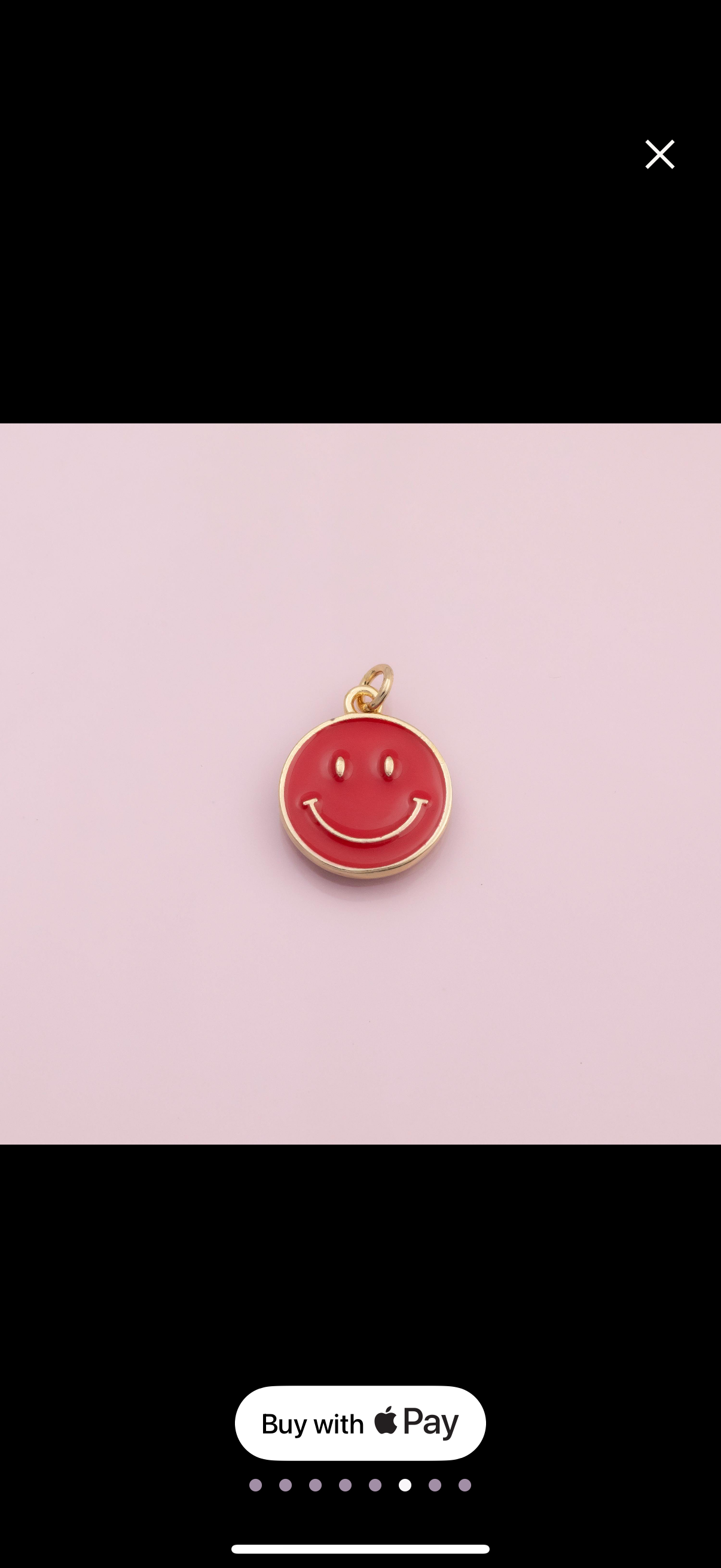 Smiley charm 18k Gold Filled