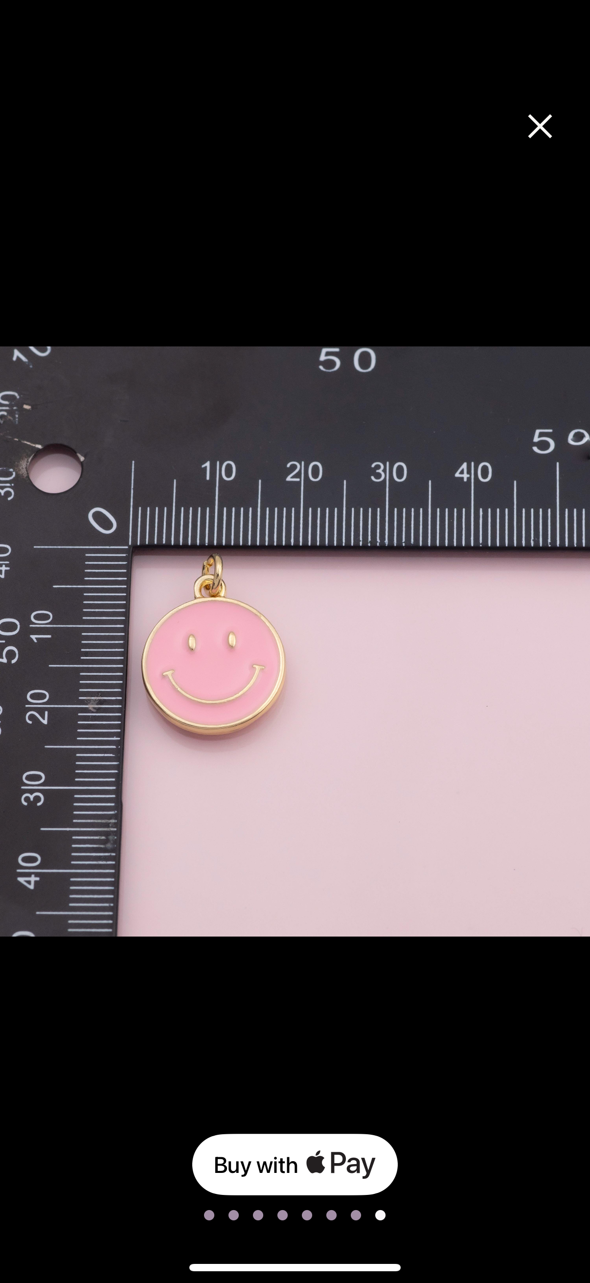 Smiley charm 18k Gold Filled