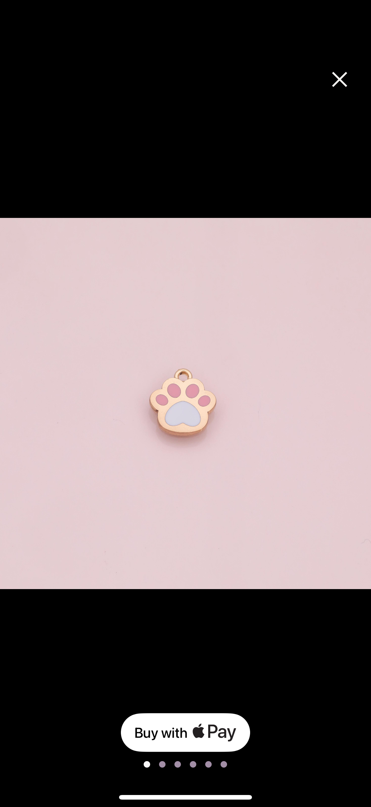 Dog paw charm 22k Gold Filled
